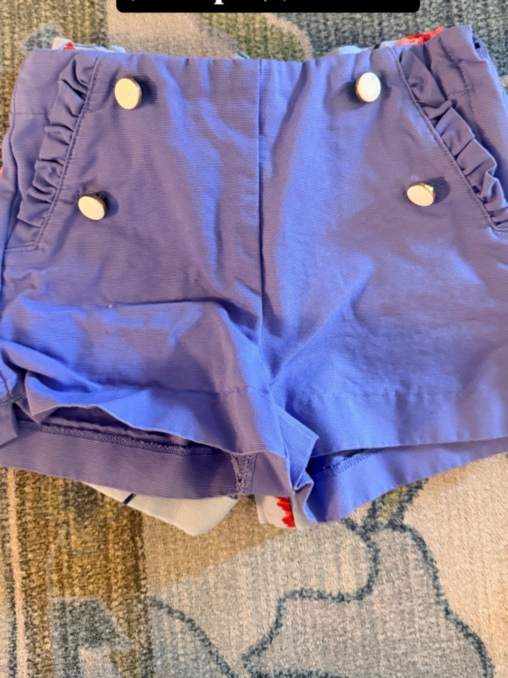 Janie and Jack Lavender Ruffle Button Shorts